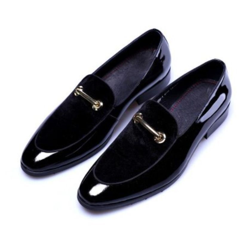 Scarpe eleganti da uomo in pelle verniciata Shadow Scarpe da sposo alla moda di lusso Scarpe da uomo di lusso in stile italiano Oxford_voghion.com