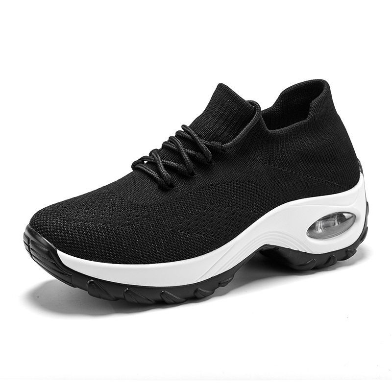 Womens Sports Sneakers Comfortable Casual Fly knit Breathable Shoes_voghion.com