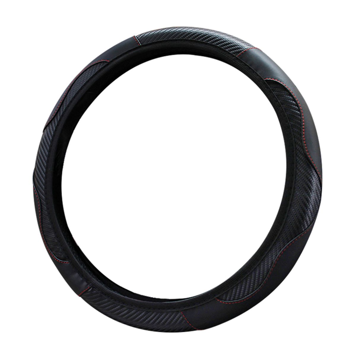 Fuzhongfu Lenkradbezug, 38 cm, rutschfest, Leder, universeller Schutzbezug für das Auto_voghion.com