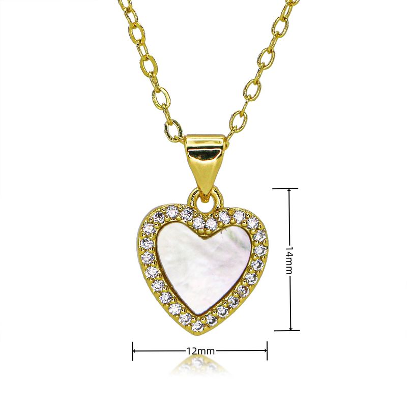 French Retro Necklace Niche Design Shell Round Heart Necklace Cold Style Temperament All Match Sweater Chain_voghion.com