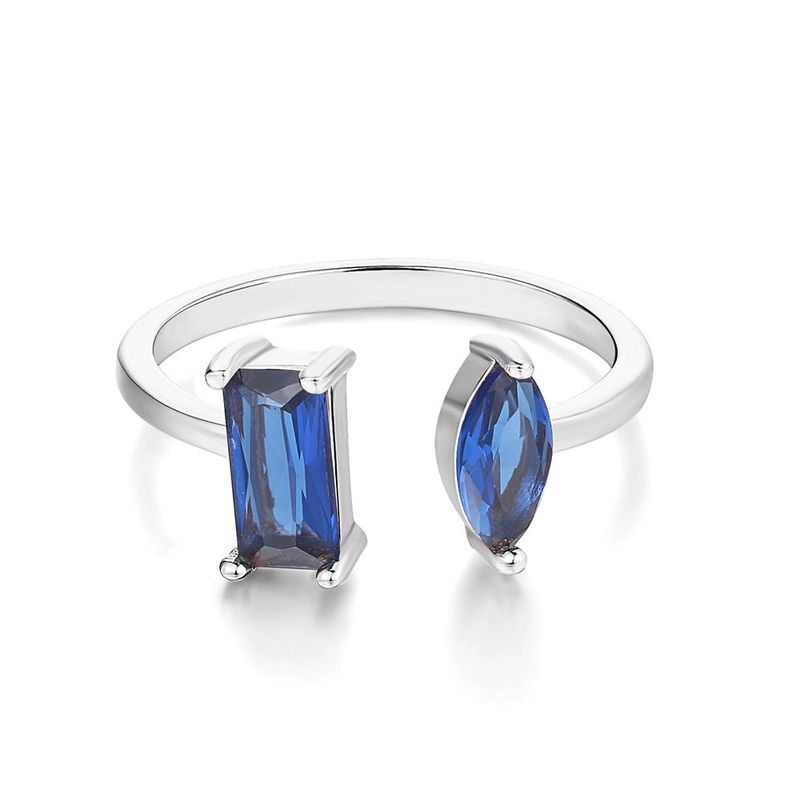 Gekleurde zirkoon open ring voor vrouwen, eenvoudige en modieuze geometrische 12 geboortesteen ring populaire sieraden_voghion.com
