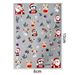 Christmas Embossed Nail Decals - 5D Naked Sheet | 3D Santa Snowman Snowflake Cartoon Relief Stickers_voghion.com