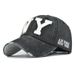 Washed color matching NY cotton baseball cap cartoon embroidery large embroidery stitching distressed duckbill cap_voghion.com