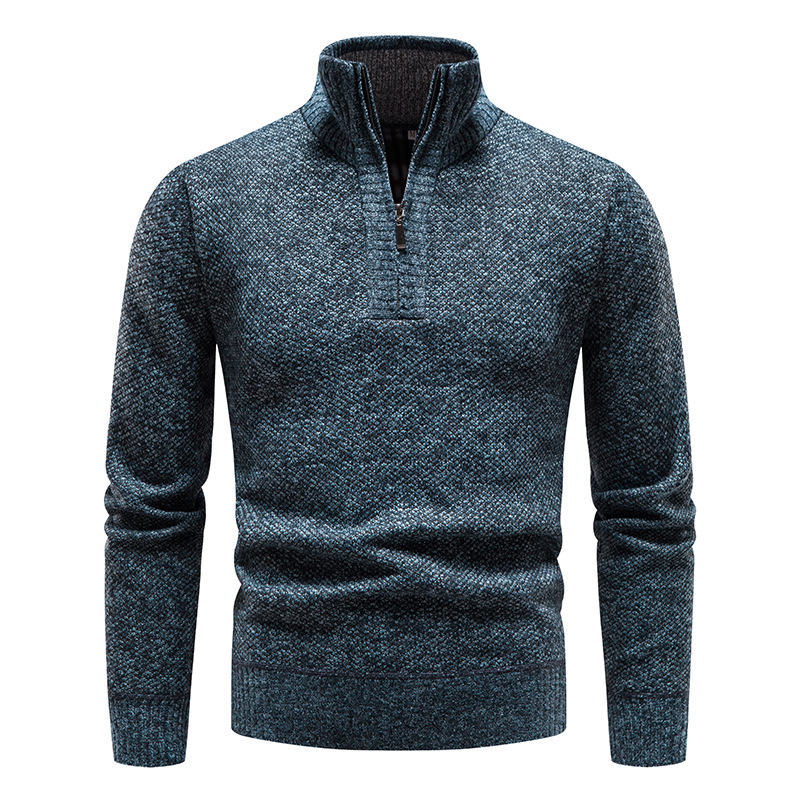 2023 neue Herbst und Winter plus samt Herren große halbe Rollkragenpullover Herren Reißverschluss Pullover Großhandel_voghion.com