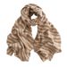 fashion all-match autumn and winter thickened zebra pattern imitation cashmere scarf women's cold-proof warm scarf striped shawl_voghion.com