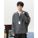 Men's Clothing Retro Cable Knit Small V Neck Sweater For Men In Autumn And Winter, Lazy Loose Pullover Sweater, Solid Color Sweater Jacket_voghion.com
