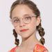 Round frame anti blue children's student non degree flat light mirror, adolescent glasses, elastic leg TR90, cross_voghion.com