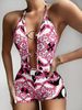 women's one-piece swimsuit hollow strap one-piece swimsuit QCB93_voghion.com