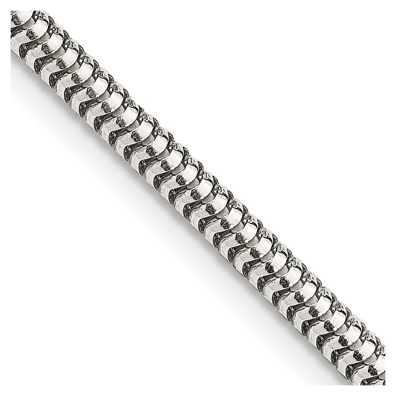 Sterling Silver 3mm Round Snake Chain_voghion.com
