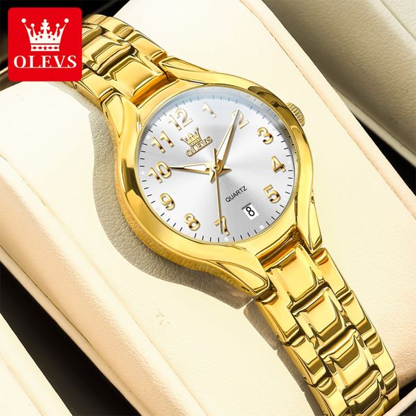 OLEVS 3650 Orologio da donna elegante, orologio al quarzo di lusso, orologio da donna con bracciale, automatico, luminoso, impermeabile e digitale, con data_voghion.com
