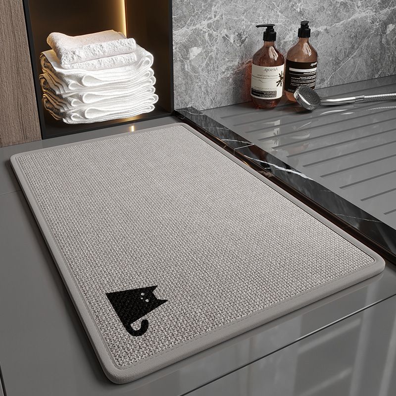 Tappetino per il bagno in tessuto per la casa Tappetino per il bagno Porta del bagno Forte assorbimento dell'acqua Tappetino antiscivolo Porta del bagno Tappeto ad asciugatura rapida_voghion.com