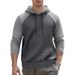 Men's Contrast Color Raglan Hoodie – Plaid Pattern Long Sleeve Casual Jacket (Military Green/Khaki, Gray/Black, S-XXXL)_voghion.com