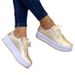 Women’s Shoes Large Size Casual Shoes For Women New Round Head Thick Bottom Casual Viscose Shoes_voghion.com