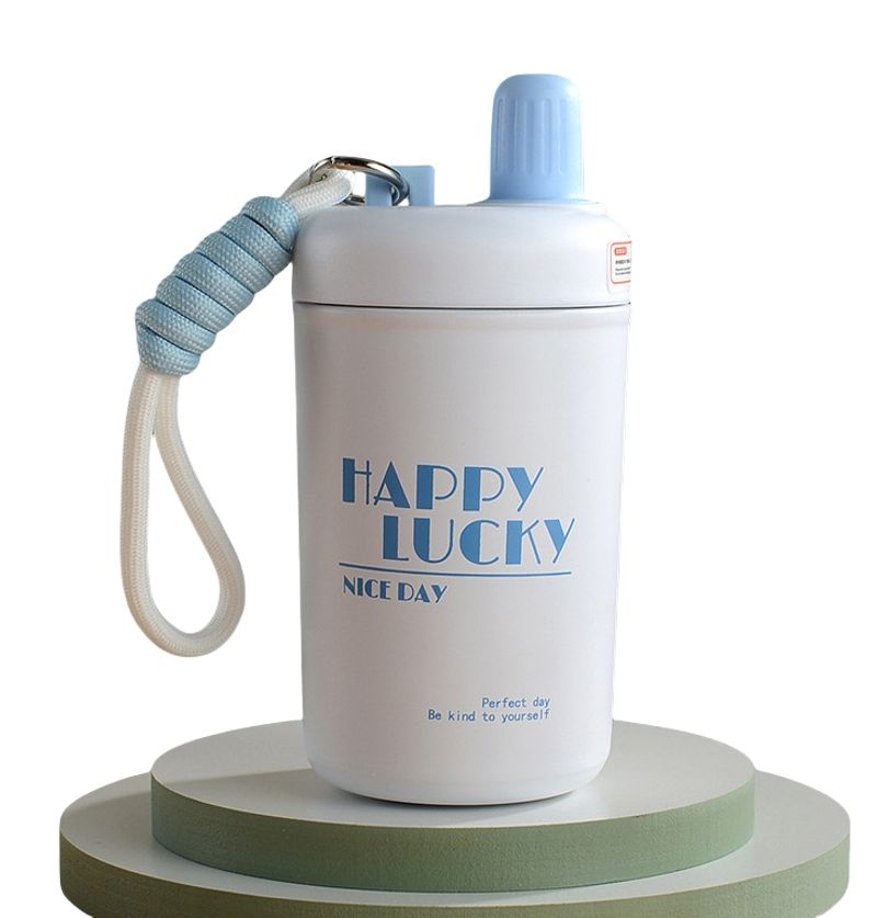 Cute Steel Thermal Insulation Water Cup Multi-color Optional Exquisite Direct Drinking Water Cup With Lanyard Water Cup_voghion.com