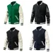 Herren Lederärmel Baseball Varsity Wolle College Jacke Casual Letterman Mantel Grün Grau Marineblau Schwarz 2024_voghion.com