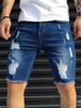 Herrenbekleidung Herren Five Point Denim Casual Short Ripped Slim Sommershorts_voghion.com