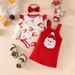 Adorable Baby Girls' Corduroy Jumper Dress Set With Floral & Sleeveless Top – 3-Piece Outfit (0-18M, Soft & Cozy, Animal Print)_voghion.com