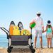 Multi-Functional Push-Pull Folding Wagon Cart With Rotating Handle & 360° All-Terrain Wheels – Heavy-Duty, Adjustable Design, Large Capacity For Transport, Groceries, And Outdoor Use, Khaki- Gray_voghion.com