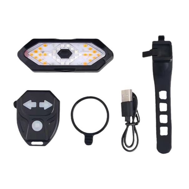 Fahrradheck Kabellose USB-Fernbedienung Blinker Mountainbike LED-Warnlicht Wiederaufladbare Reitausrüstung_voghion.com