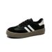 Zapatillas casuales retro para hombre: zapatos clásicos de caña baja con cordones, suela gruesa y parte superior de piel sintética transpirable, ligeros y cómodos para el día a día._voghion.com