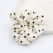 New Satin Large Polka Dot Ruched Scrunchie Fresh Simple Tie Trendy Hair Elastic Band_voghion.com