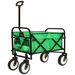 Minimeetall Colorful Collapsible Foldable Wagon Cart With Strapping System, Beach Wagon ,Utility Wagon Grocery Cart Camping Shopping Sports Gardeing Fishing Supports 225lbs,green Line_voghion.com