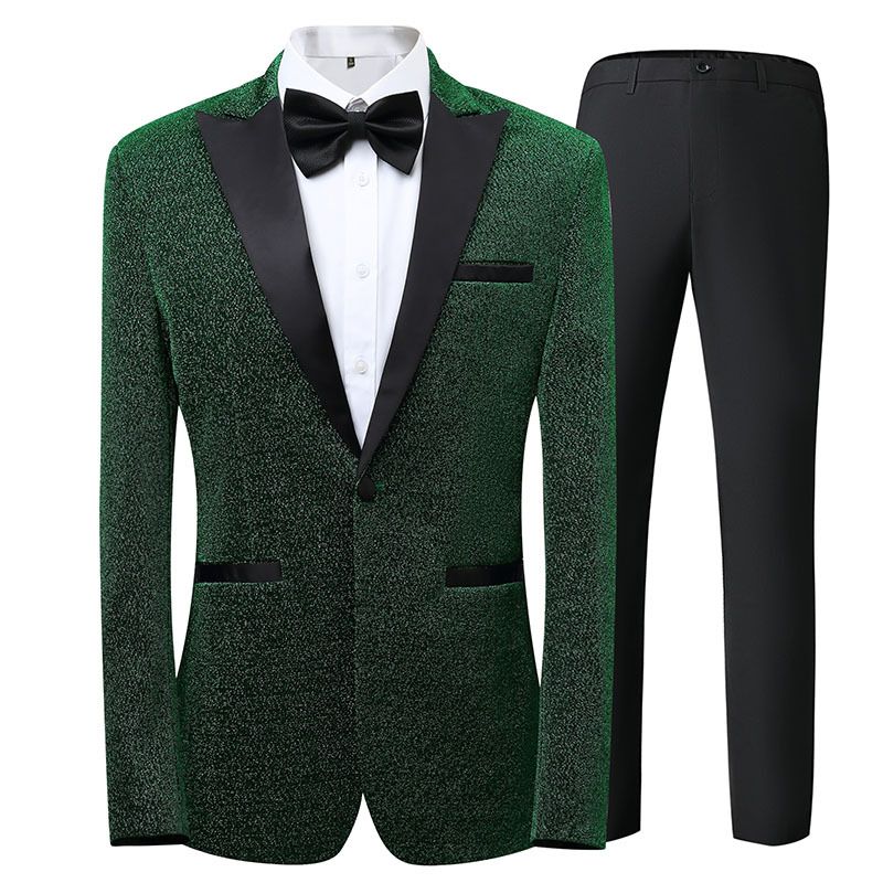 Herrenbekleidung Bräutigamanzug Dreiteiliger Anzug für Herren Schlankes koreanisches Hochzeitskleid Business Casual Hübscher Herrenanzug_voghion.com