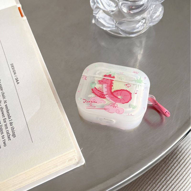 Pink Dragon for airpods 3 ochranné pouzdro pro2 Bluetooth pouzdro na sluchátka 1/2 generace v čínském stylu_voghion.com