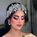 Bridal Headband Handmade Rhinestone Headband Headdress Heart Shaped Diamond Pressed Headband Shape Soft Headband_voghion.com