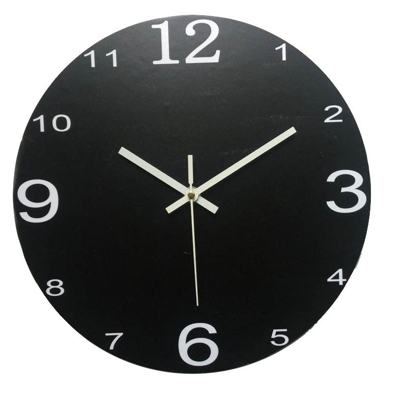 Nowoczesny zegar ścienny z płyty MDF – 30 cm cichy, kwarcowy zegar ścienny do salonu, sypialni i biura (minimalistyczny design, zasilany bateryjnie, jednostronny)_voghion.com