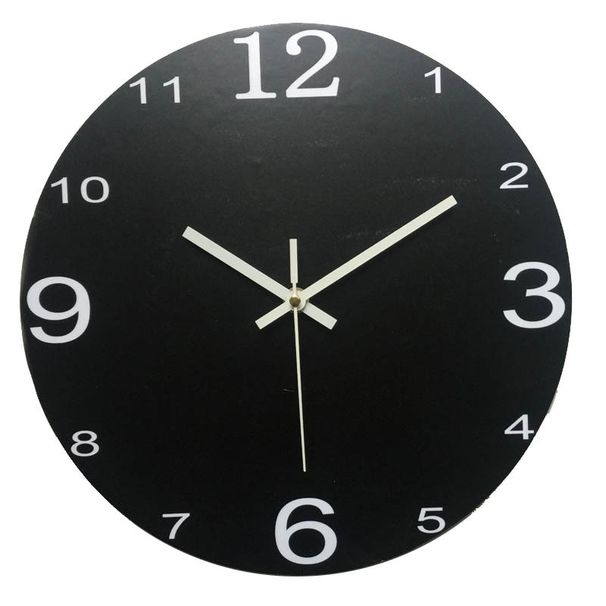 Nowoczesny zegar ścienny z płyty MDF – 30 cm cichy, kwarcowy zegar ścienny do salonu, sypialni i biura (minimalistyczny design, zasilany bateryjnie, jednostronny)_voghion.com