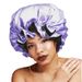 Double layer satin hair care cap confinement beauty extra large round hat chemotherapy cap sleeping cap_voghion.com