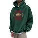 Kapuzenpullover mit Fußball-Print – Unisex-Pullover aus Fleece mit anpassbarem Design, lockerer Passform und warmer Baumwollmischung_voghion.com