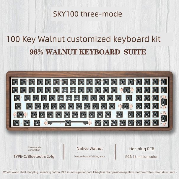 Tastiera Nical con luce RGB cablata Walnut Shell_voghion.com