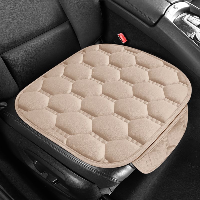 Car Seat Cushion Three Piece Set, Seat, Single Piece, Winter Plush Backrest, No Binding, Anti Slip, Cold Resistant Pad_voghion.com