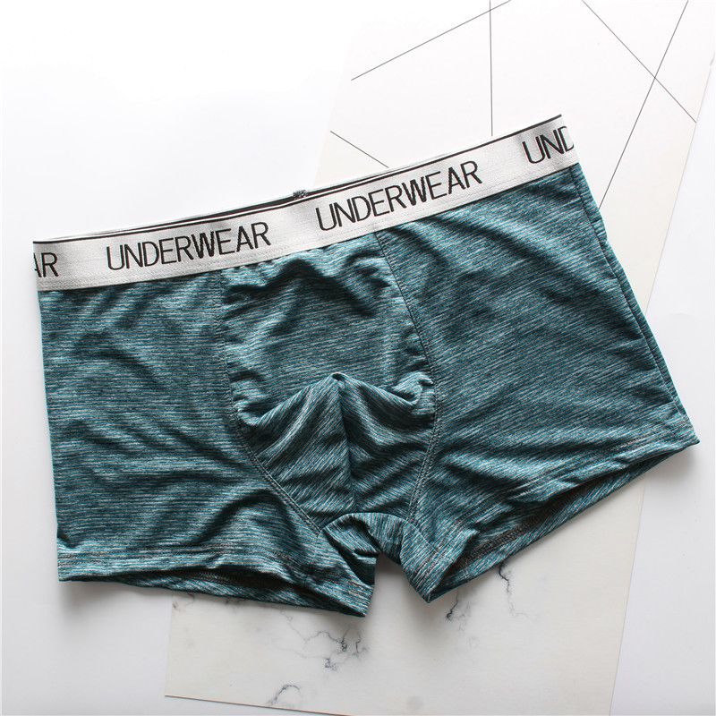 Novo 2024 vrhunske moške črke Ice Silk Flat Corner Mid Waist Breathable in spodnje perilo_voghion.com