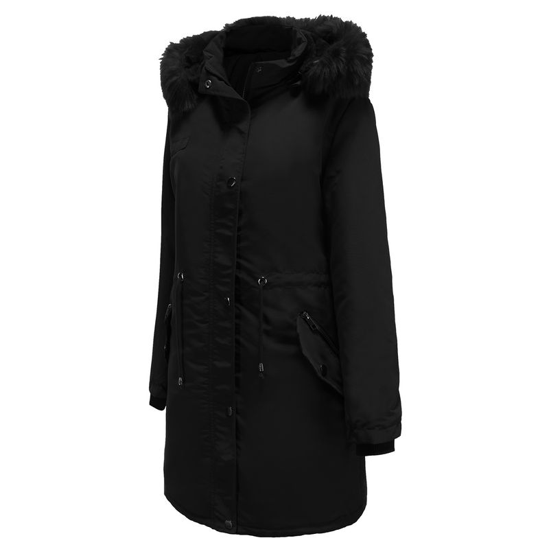 Abbigliamento da donna cappotto in pile imbottito in cotone da donna giacca imbottita in cotone con cappuccio di media lunghezza di grandi dimensioni caldo più cappotto in pile imbottito in cotone da donna_voghion.com