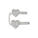 Full Diamond Heart Cuff Non-Pierced Earrings New High-End Ins Niche Minimalist Style Hot Girl Ear Jewelry_voghion.com