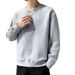 Men's Clothing Fleece-Lined Hoodie Sweatshirt - Long Sleeve Knit Pullover, Breathable & Comfortable, Lightweight & Warm, Ribbed Cuffs, Solid Color_voghion.com
