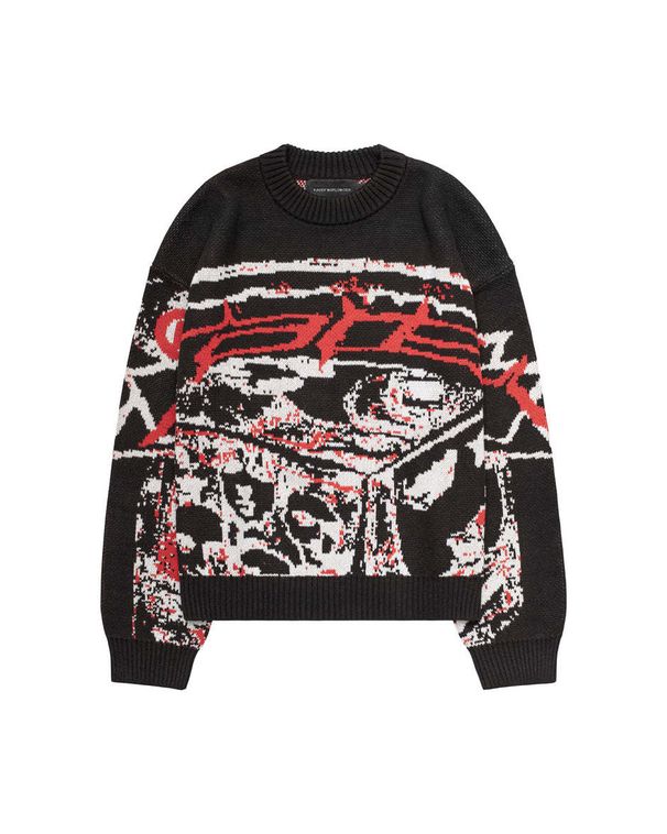 Damenbekleidung Pullover Bedruckter Pullover Persönlichkeit Lässiger Rundhalspullover Weiblich_voghion.com