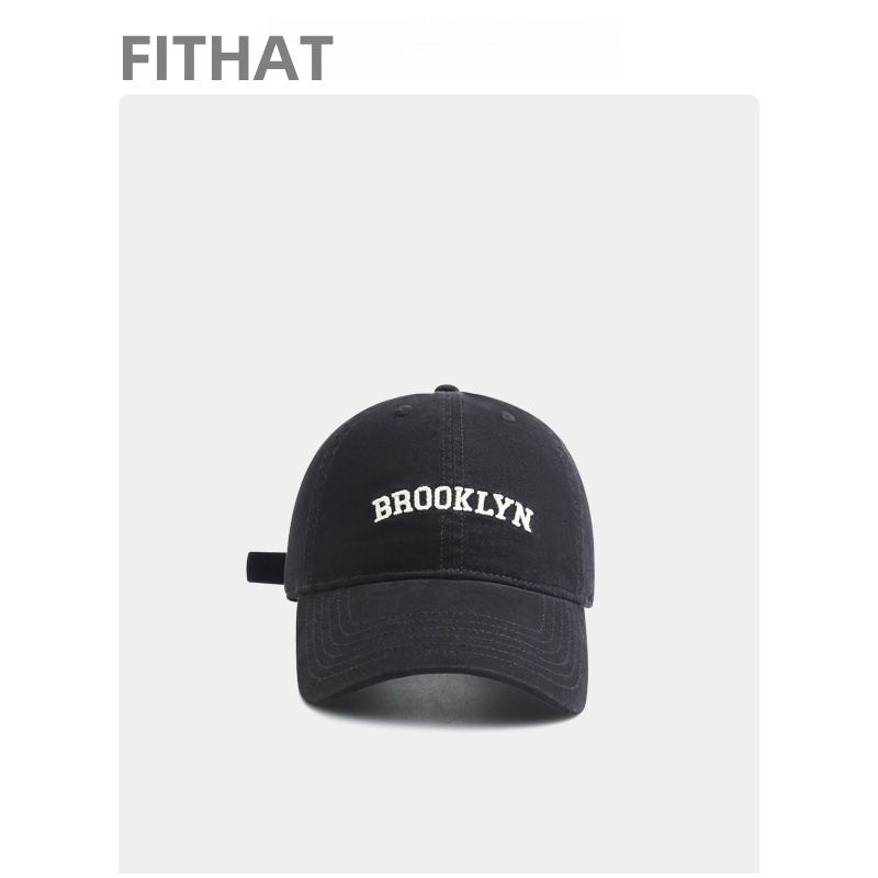 High Quality Embroidered Letter Baseball Cap For Women Simple Face Showing Small Couple All Match Soft Top Duckbill Cap For Men Ins_voghion.com