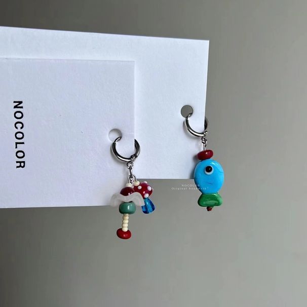 Neues asymmetrisches, perlenförmiges, kleines Fischblumendesign im chinesischen Stil mit einem Sinn für Nischentemperament, einfach und einzigartig_voghion.com