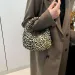 Nuova borsa a mano con stampa leopardata per donna, in cotone trapuntato a pieghe, tracolla monospalla di grande capacità_voghion.com