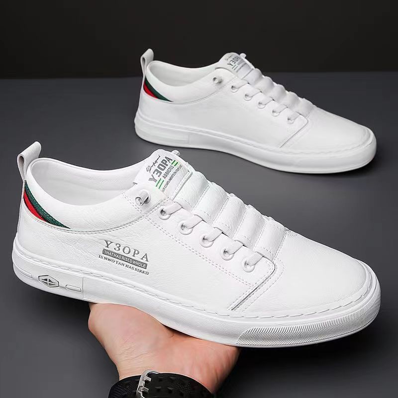 Breathable Soft Sole White Sneakers for Men_voghion.com