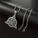 Collana unisex in acciaio inossidabile con nodo celtico vichingo, amuleto di protezione gotico, gioielli di moda durevoli da uomo_voghion.com