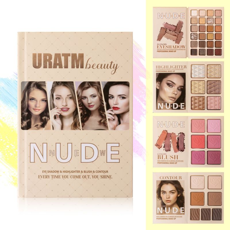 Make-up-Sets, 43-Farben-Make-up-Palette, vierschichtige Lidschattenpalette im Flipbook-Stil, mattes Perlglanz-Rouge, Kontur und Highlighter – alles in einem_voghion.com