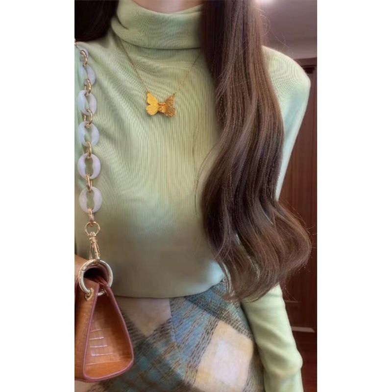 Abito scozzese verde di alta qualità in stile francese per donna, autunno e inverno 2024, nuovo set di abiti di piccole dimensioni_voghion.com