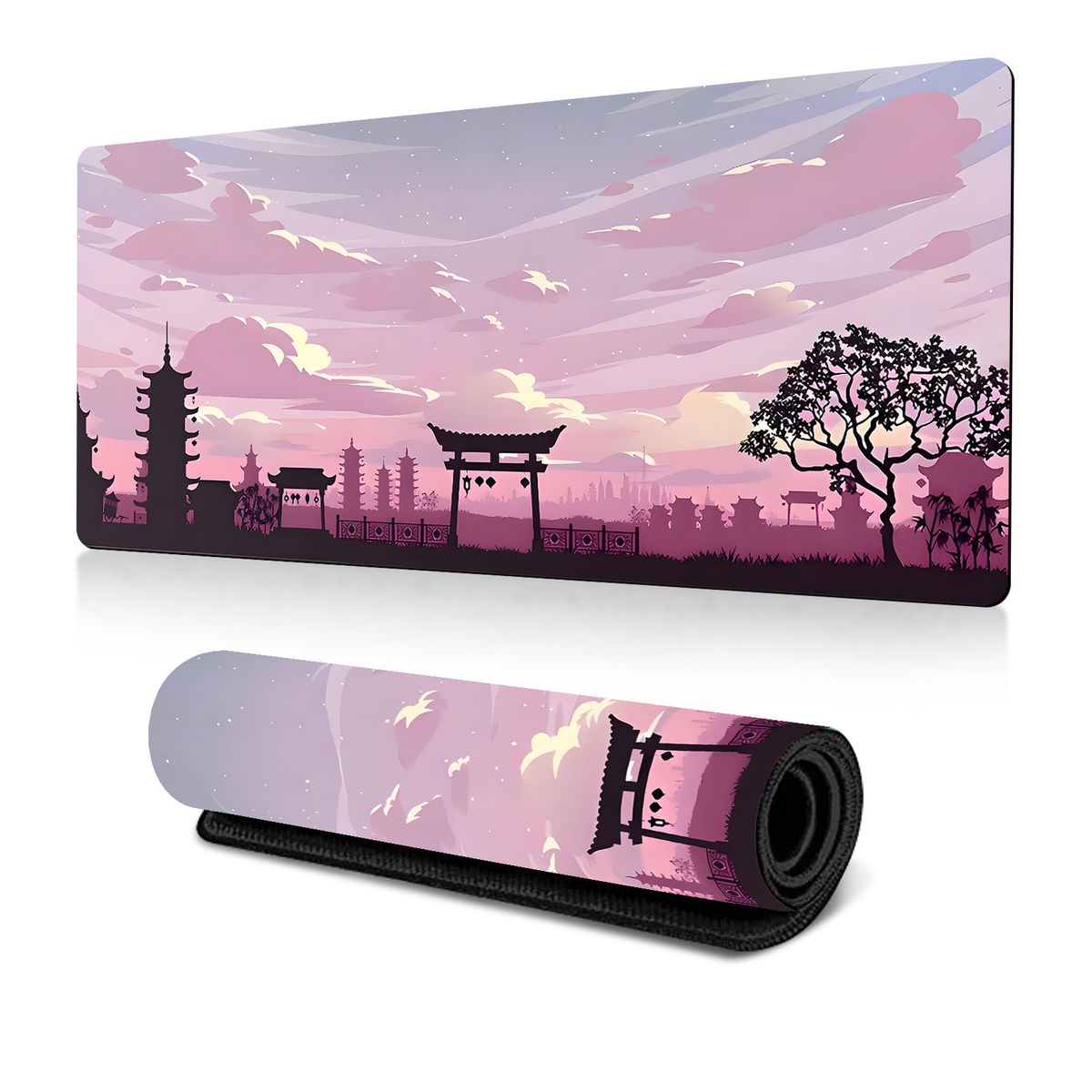 Hot-selger Series Cherry Blossom Musematte Overdimensjonert kontorbordmatte Musematter E-sportsbordmatte_voghion.com