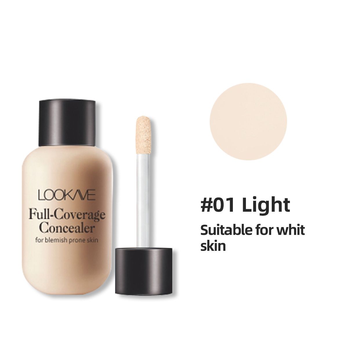 Gesiicht 3 Faarwen Matt Flësseg Foundation Basis Make-up Uelegkontroll 24 Stonnen Dauerhaft Concealer Voll Ofdeckung Wat_voghion.com