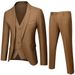Men's business casual wedding groom's dress, vest, suit, solid color three piece set_voghion.com